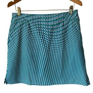 EP Pro Geo 3D Print Golf Skort Jade Blue White Athletic Tennis Outdoor Sporty